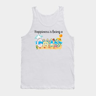 Happiness Is Being A Gmas Summer Beach Happy Mother's Day T-Shirt Tank Top